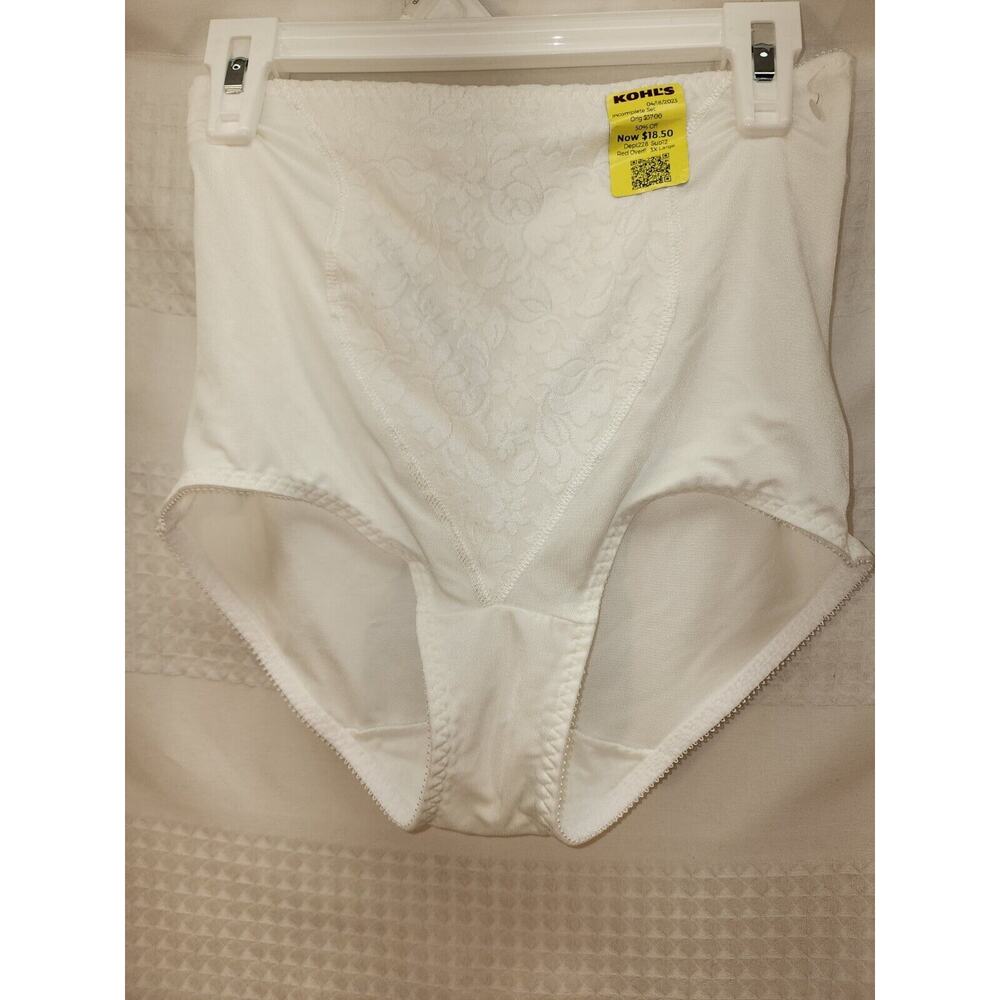 Bali Womens Underwear White Size Medium Lace Detail 100% Cotton 8372